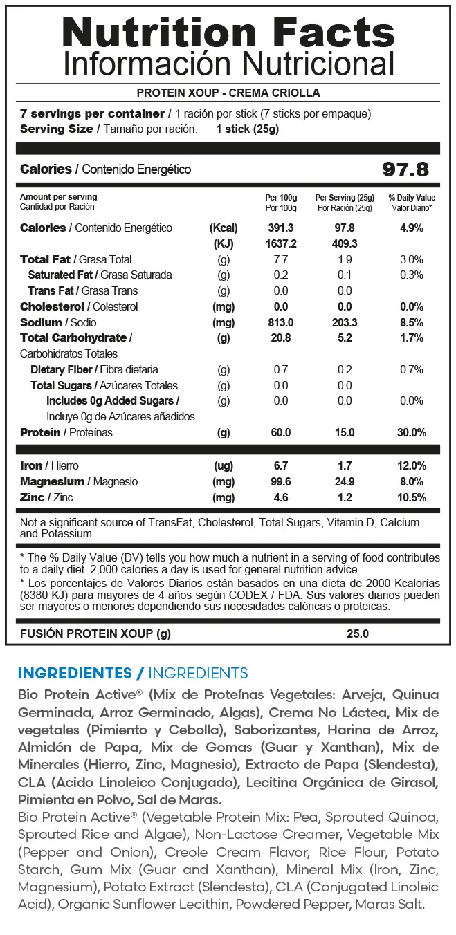 Fuxion PROTEIN XOUP Crema criolla Fuxion PROTEIN XOUP Crema criolla